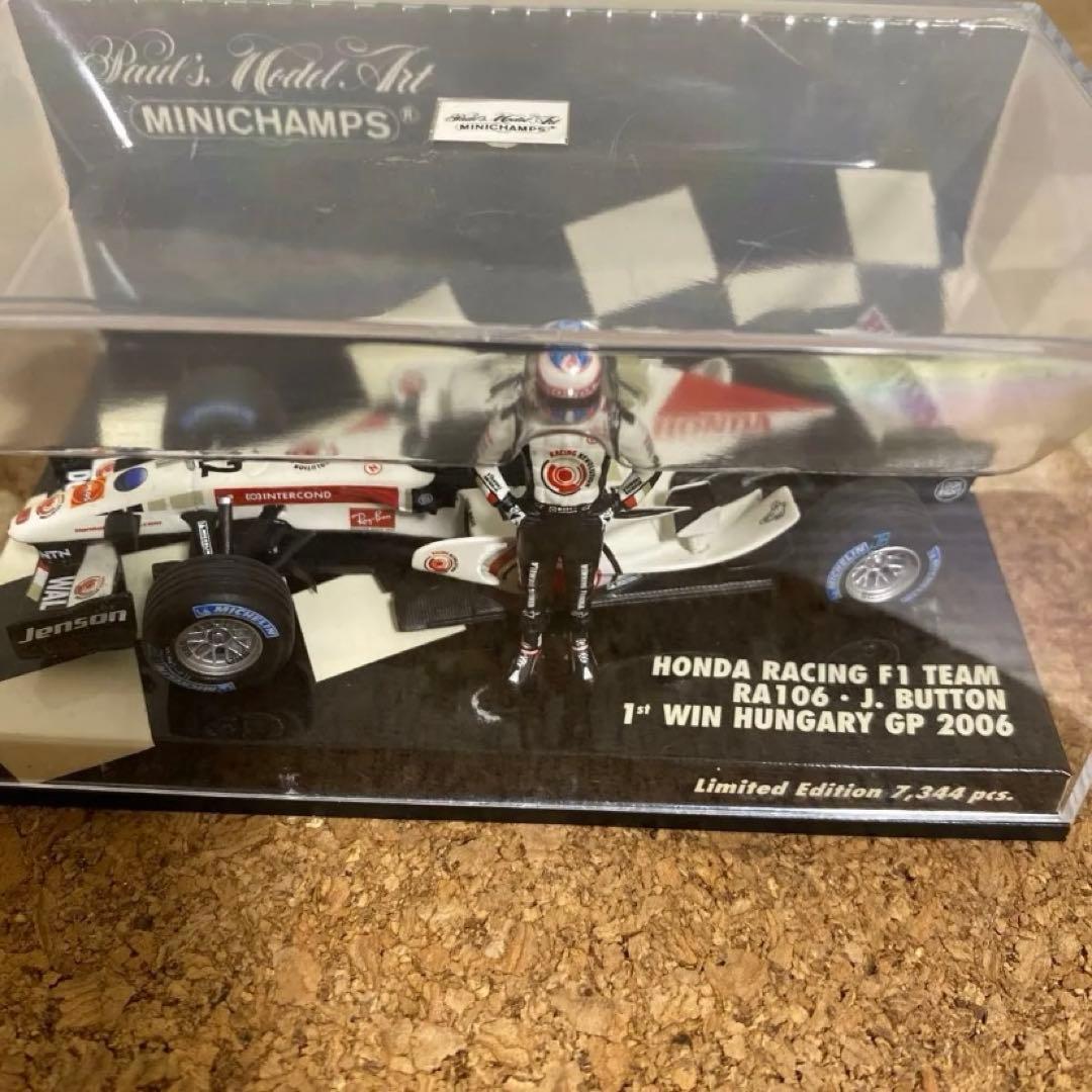 ミニチャンプスHONDARACING RA106.J.BUTTON 1 WIN