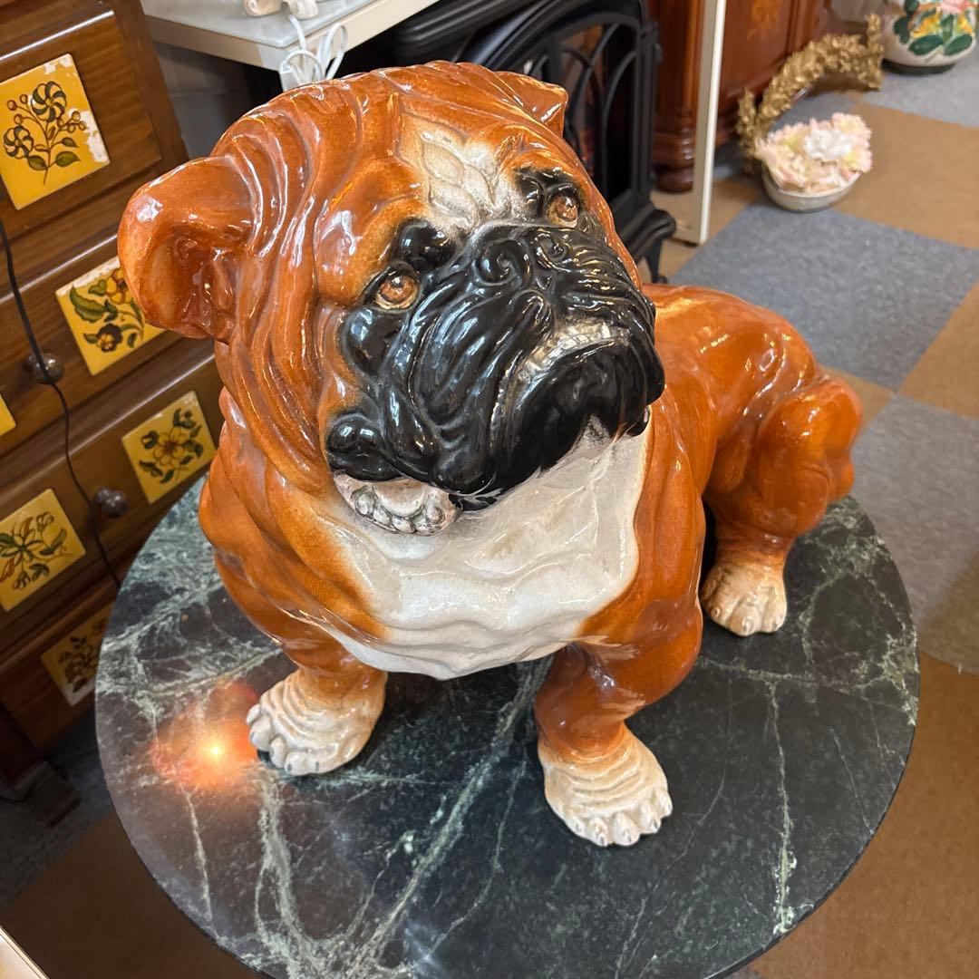 イタリア製ブルドックの置物