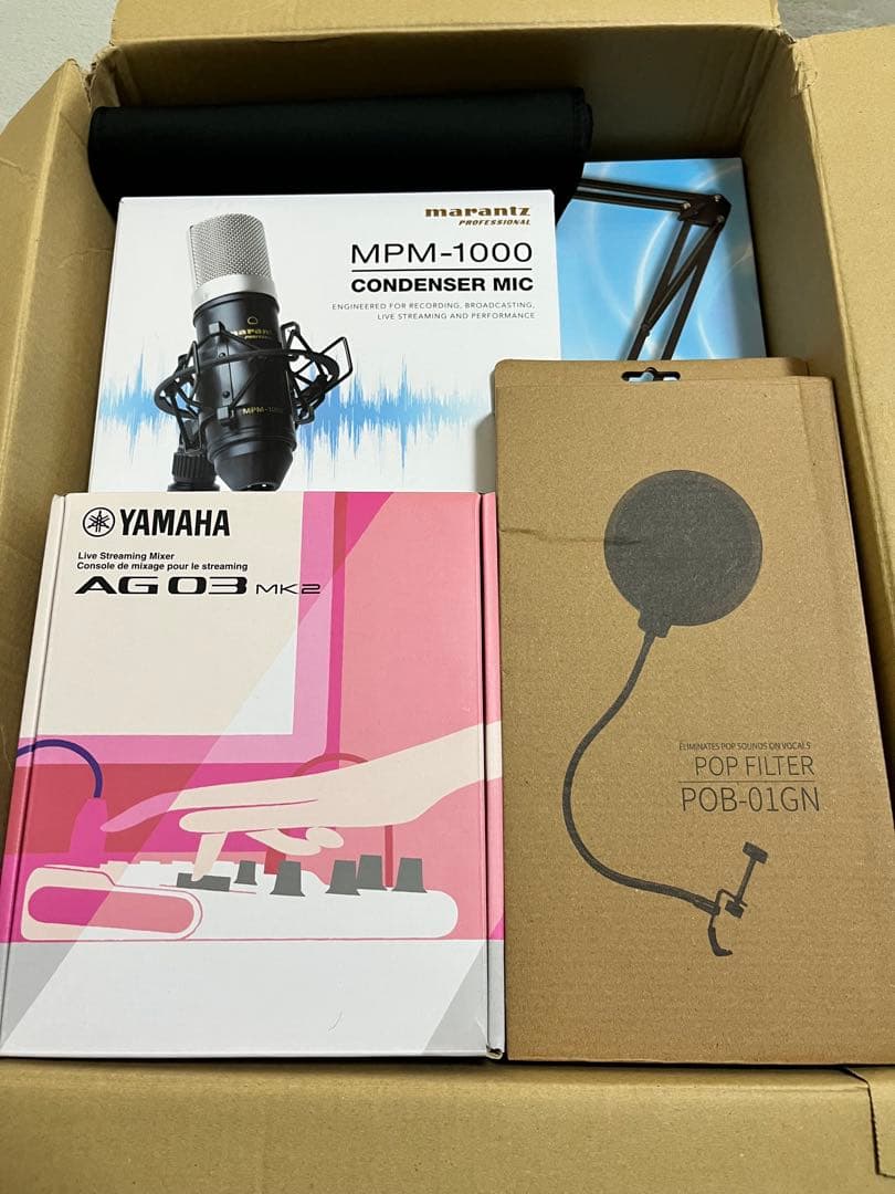 美品★YAMAHA AG03MK2 コンデンサーマイクセット 配信機材