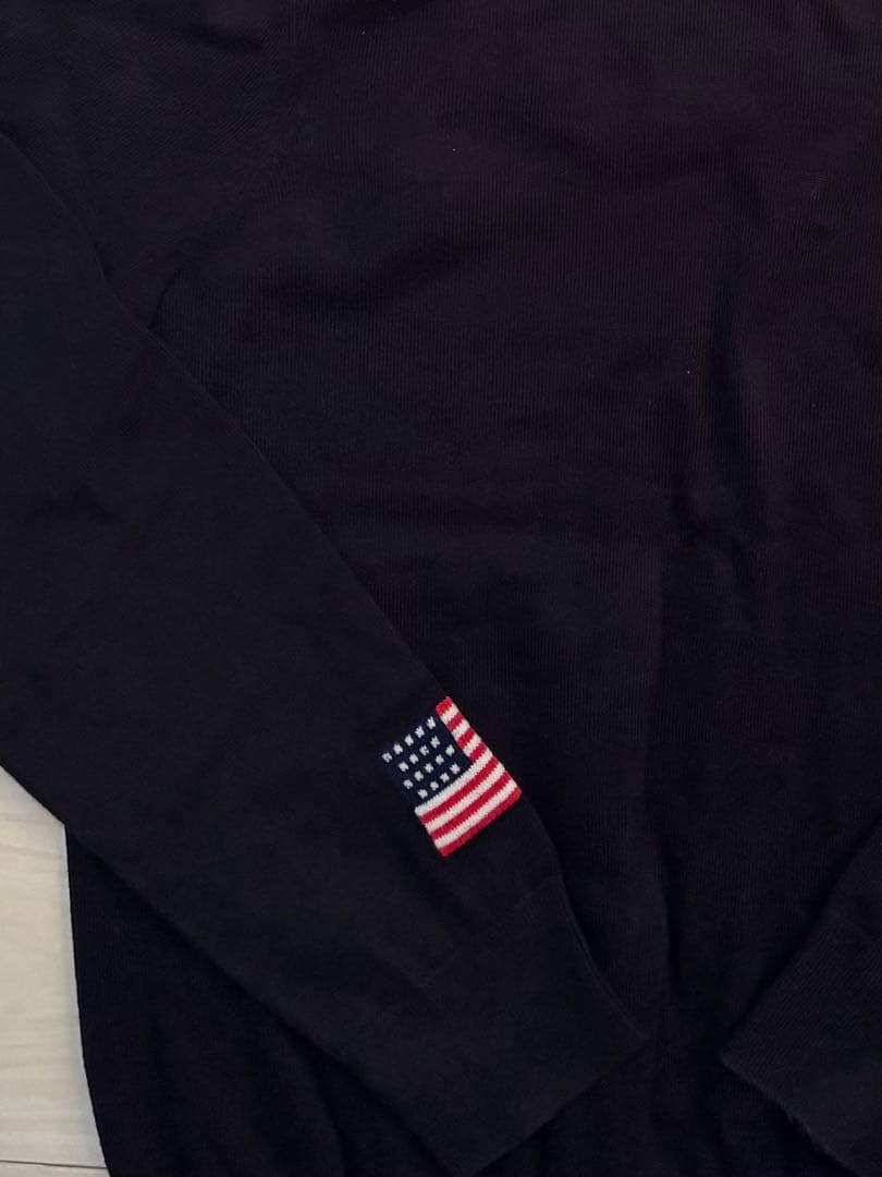 PEARLY GATES ブラック タートルネック セーター