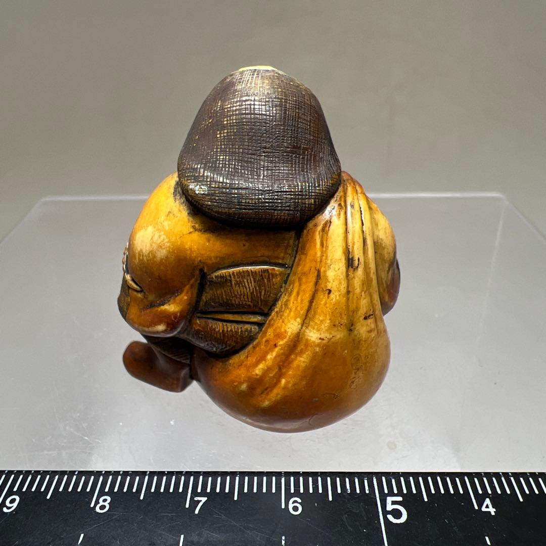 青堂在銘　大黒天根付　33g 東Y8-0205☆2F