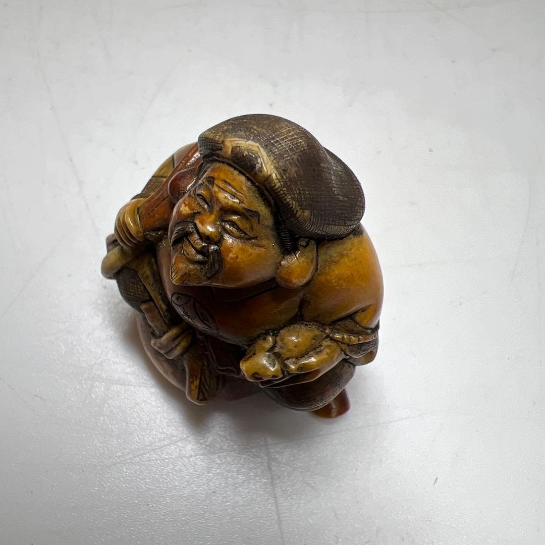 青堂在銘　大黒天根付　33g 東Y8-0205☆2F