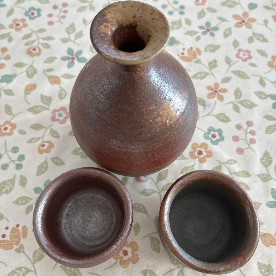 備前焼酒器セット 木製箱入り