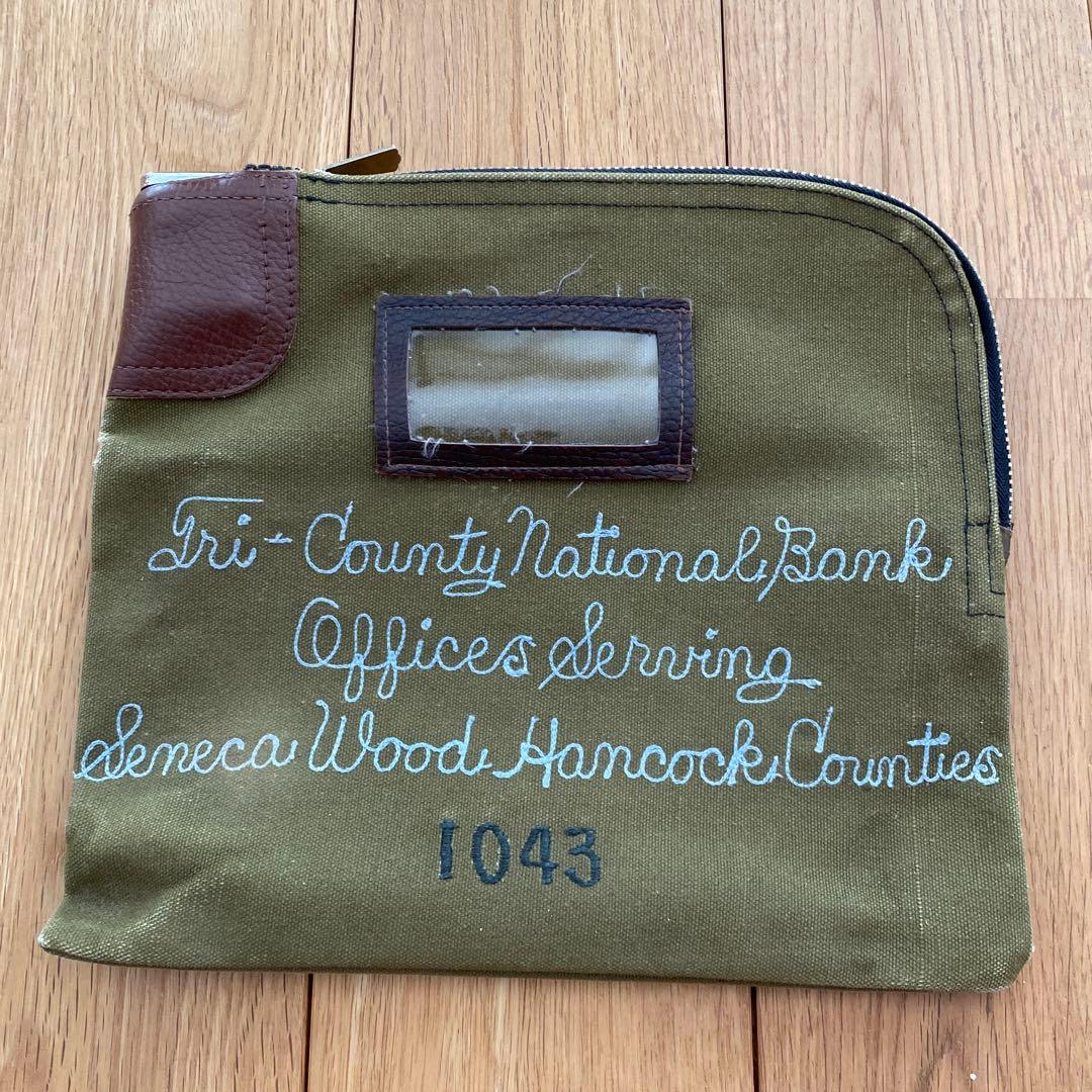 ビンテージ　マネーバッグ　バンクバッグ　鍵つき