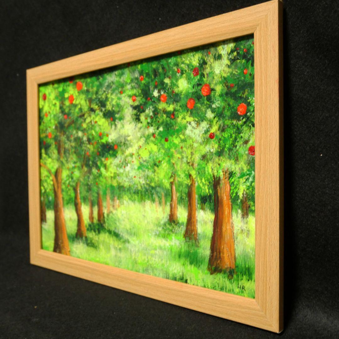 油絵 絵画 【リンゴ農園】
