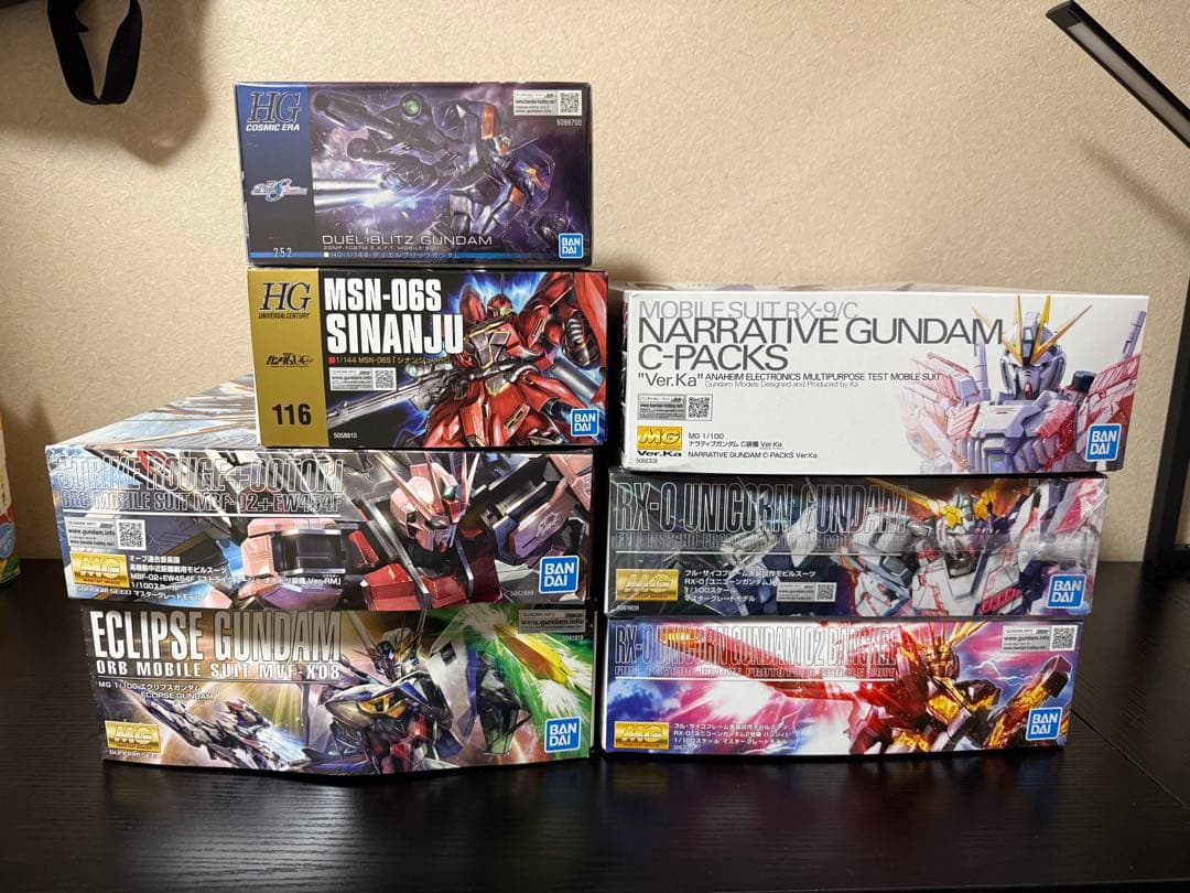 ガンプラまとめ売り】MG＆HG 合計7点セット 人気機体多数