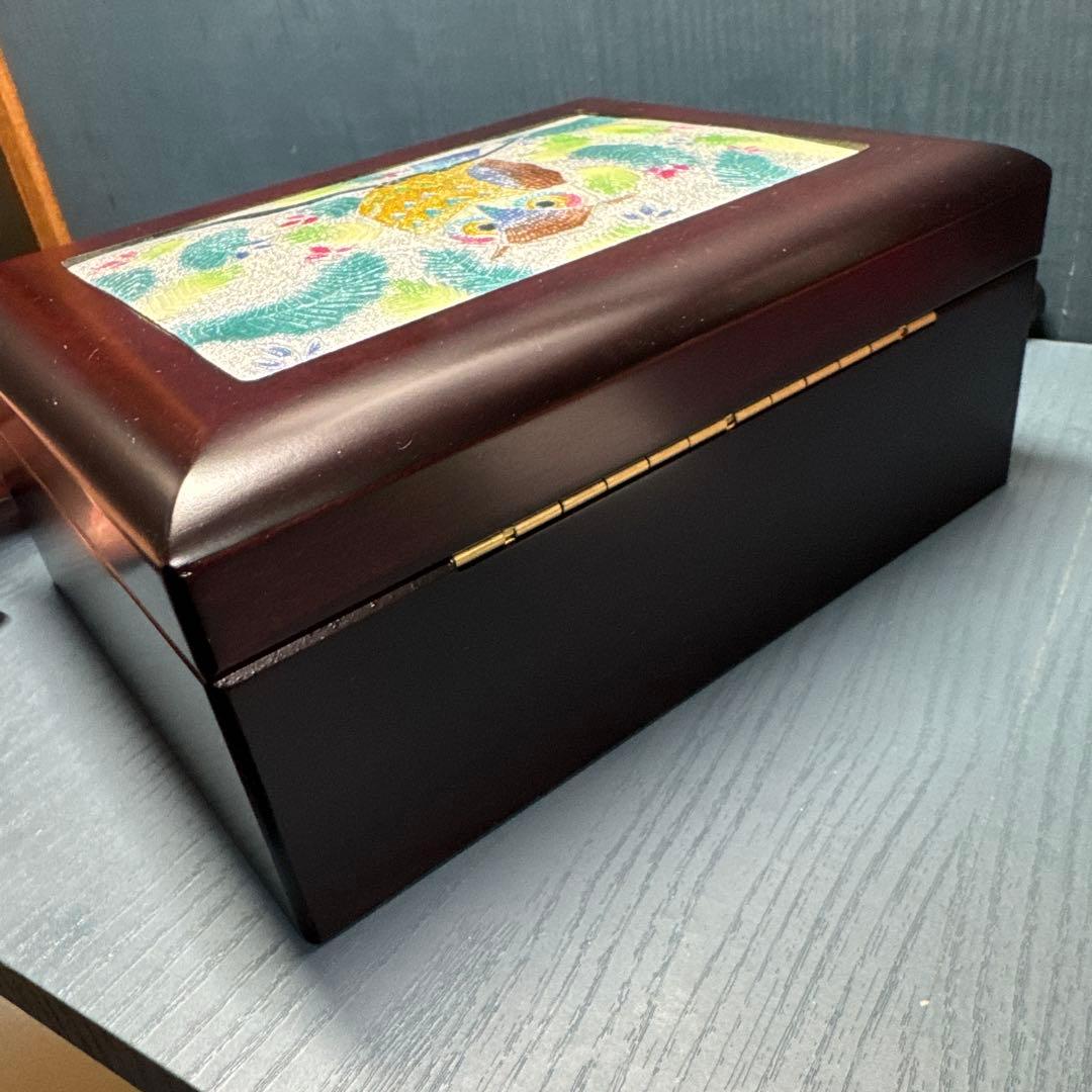 七宝　小物入れ 七宝焼き　オーバーナイトBOX（小）　フクロウ