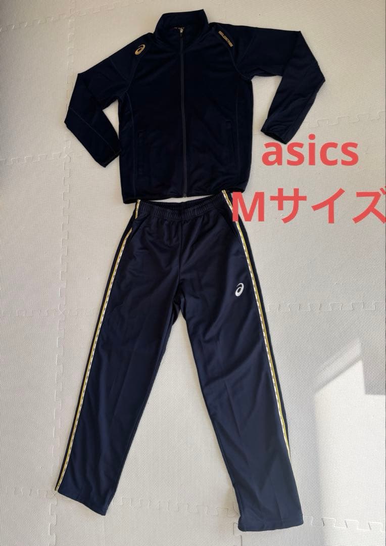 asics GOLDSTAGE ジャージ上下セット M ネイビー