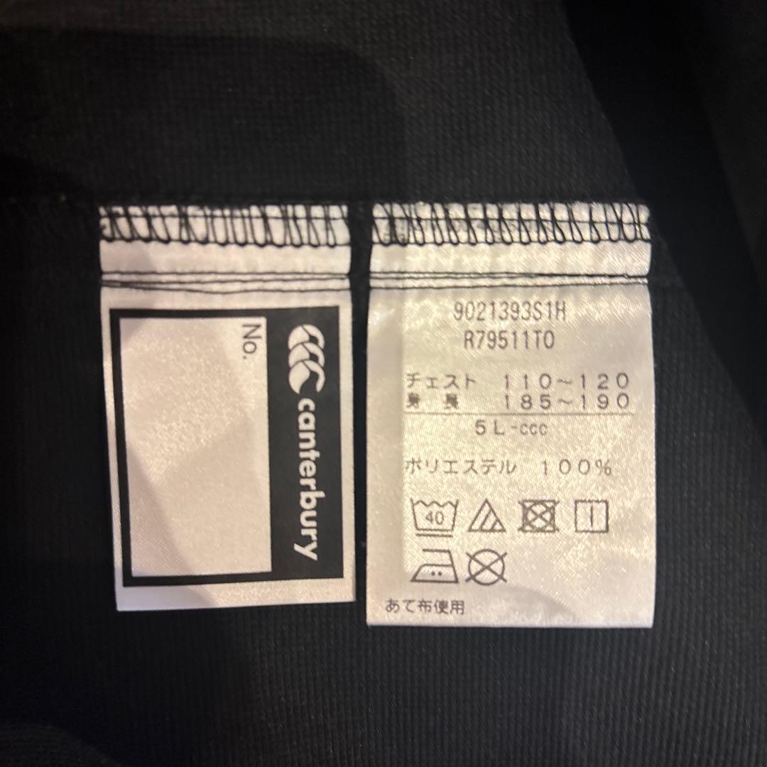 東芝ブレイブルーパス　ピステ　5L 黒色　カンタベリー