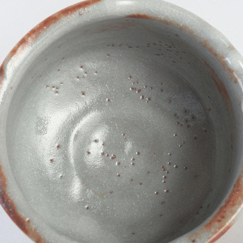 茶道具　人間国宝　荒川豊蔵作　志野茶碗　共箱　V　9572