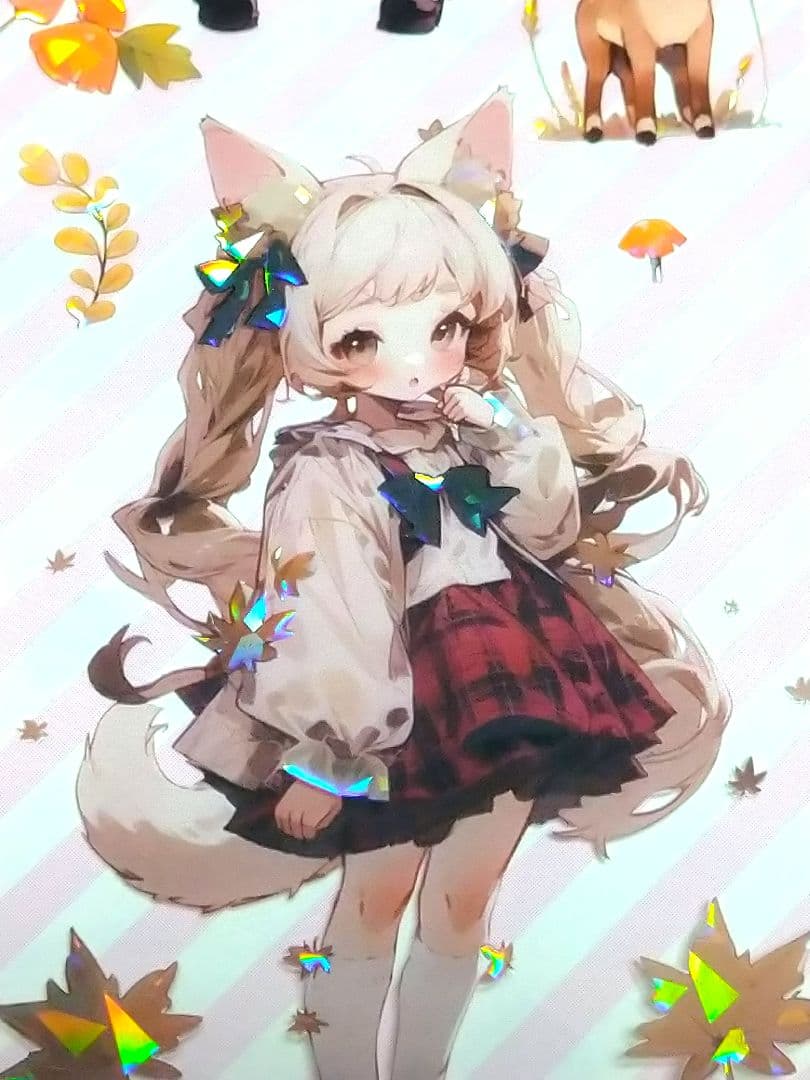 廃盤品✩J1069＃枫叶缘(贝壳光)未定義切り売り海外人物マステ女の子AIマステ