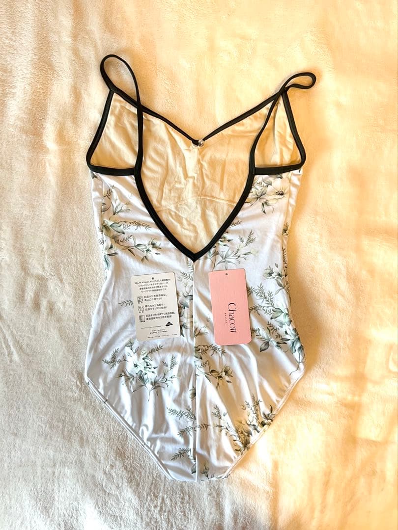 チャコットChacottキャミソールオレオタードS グリーンプリント