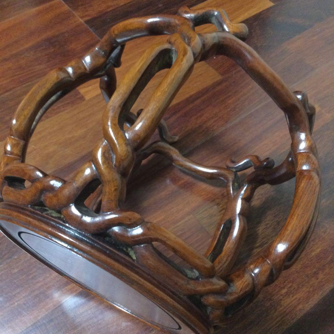 唐木の五足花台