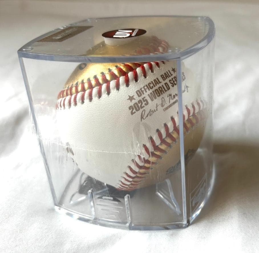 MLB公式 2025 ドジャース 世界一記念ボール ゴールド 全試合スコア入り