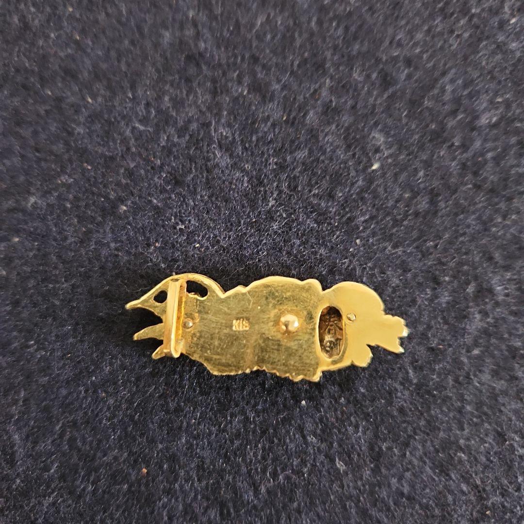 金工‥人間国宝、鴨下春明作帯留め‥18金無垢