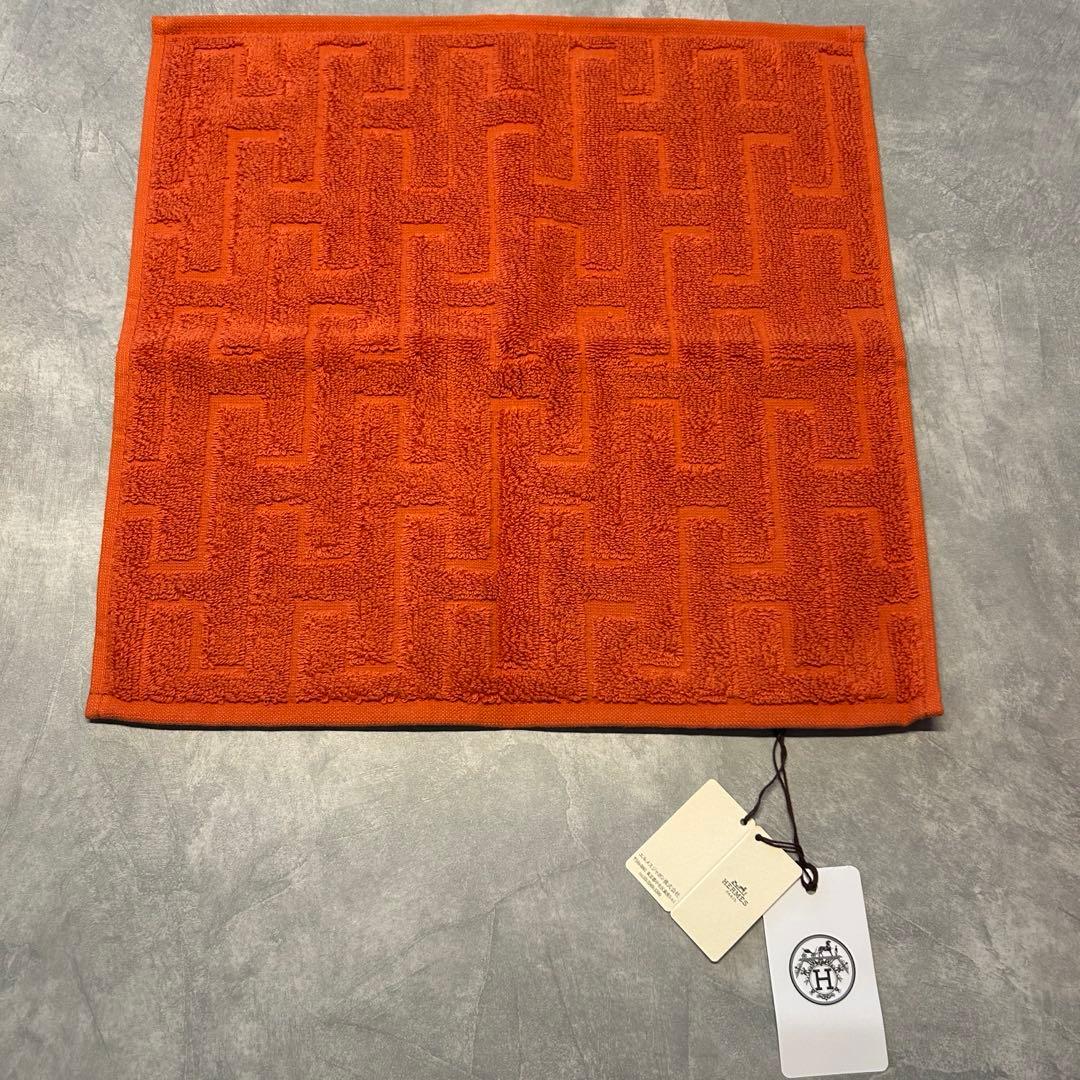 エルメス カレ・タオル 《ステアーズ》 ハンドタオル 箱・リボン・ショッパー付