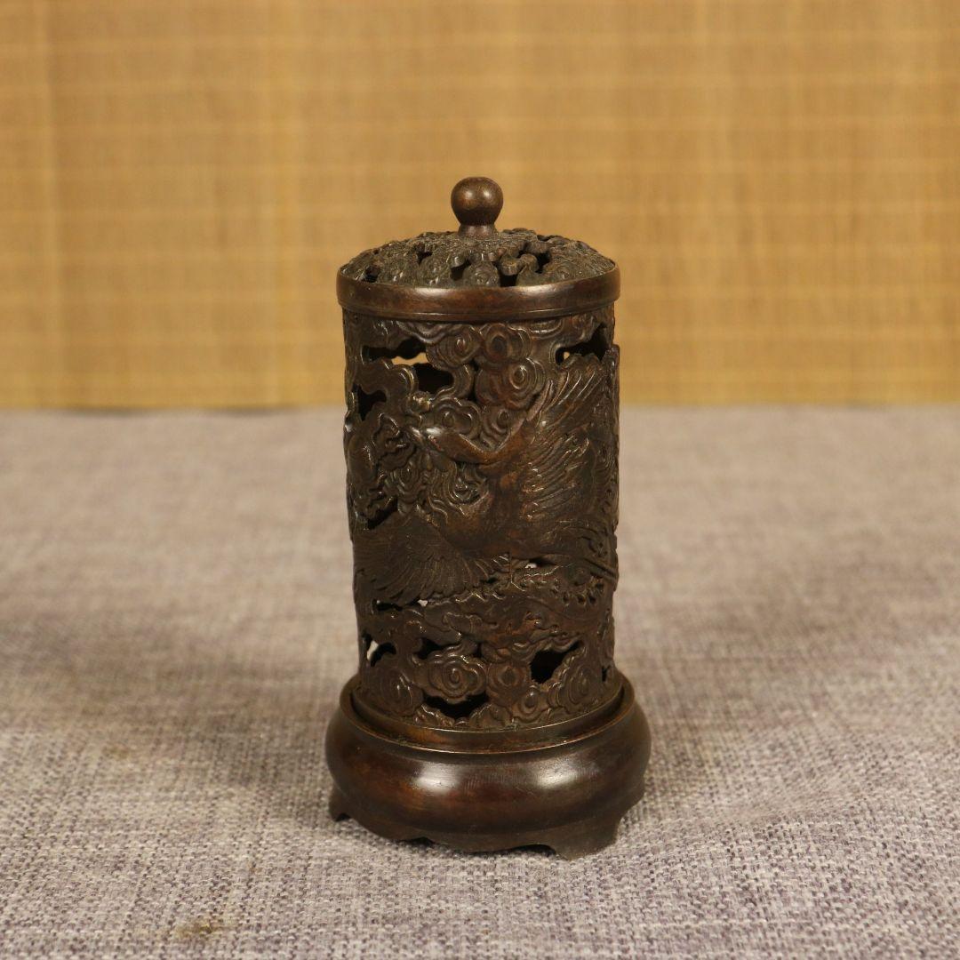 銅 細工 九龍筆箱 文房用品 書道具 文房具 工芸品 美術品 置物