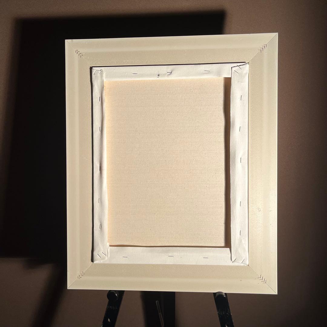 ★秀作★ 手書き油絵 フェルメール 真珠の耳飾りの少女 額付 絵画 油彩画