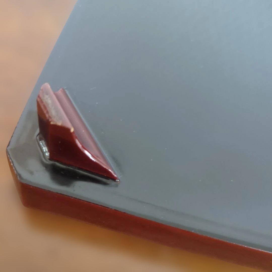 骨董　お膳　若松　蒔絵　角切　木製　漆器　脚付き　お盆　5枚