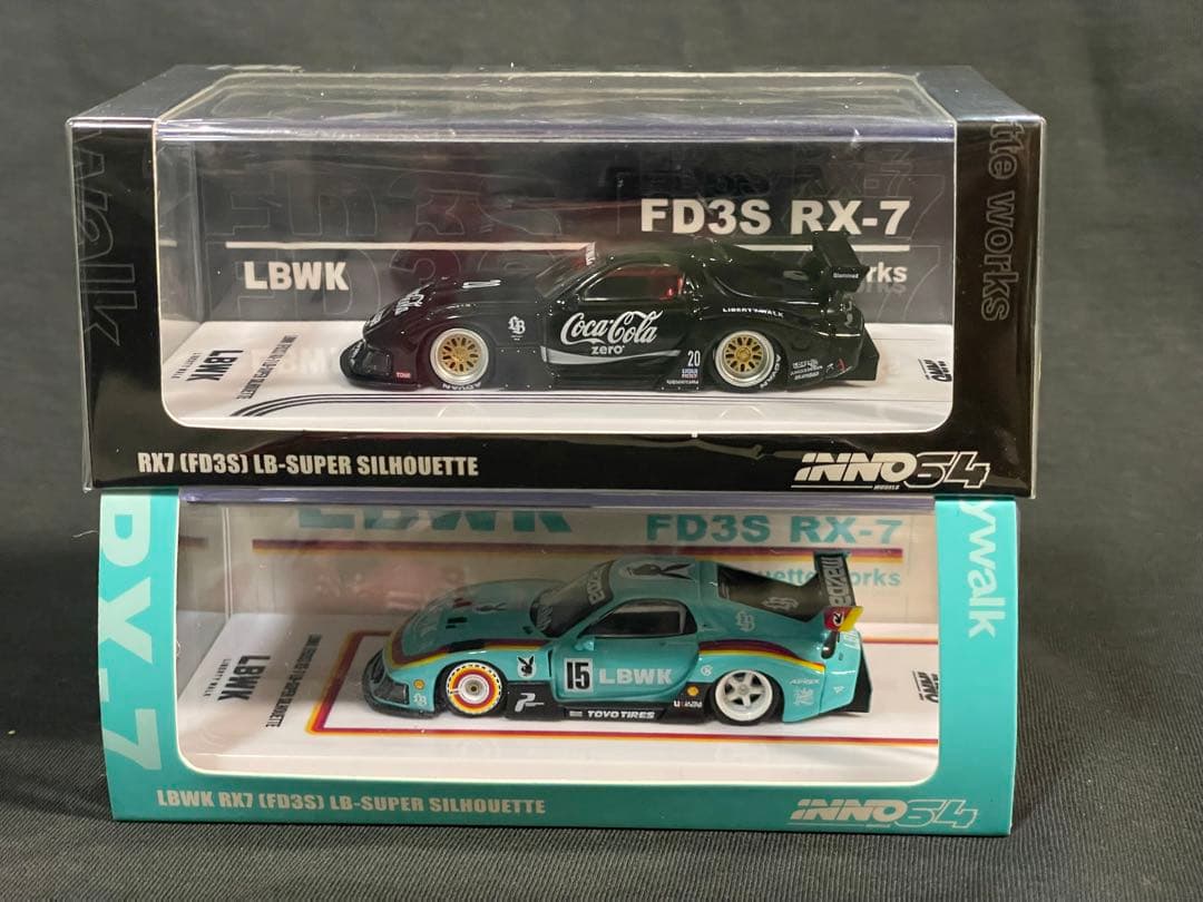 イノモデル 1/64 マツダ RX7 (FD3S) LB-WORKS 2台セット