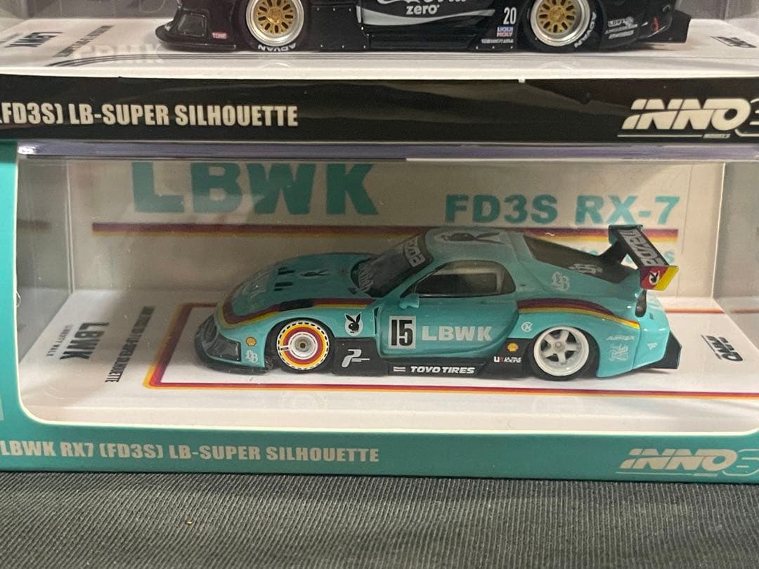 イノモデル 1/64 マツダ RX7 (FD3S) LB-WORKS 2台セット