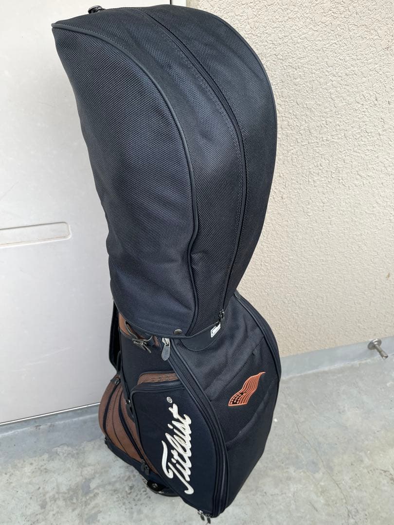 激レア！Titleist　タイトリストキャディーバッグ　布製　フードカバー付属