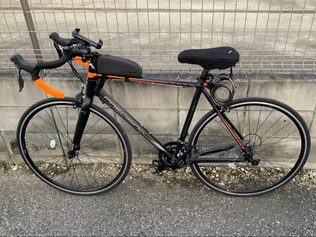 PRECISION ロードバイク ブラック/オレンジ