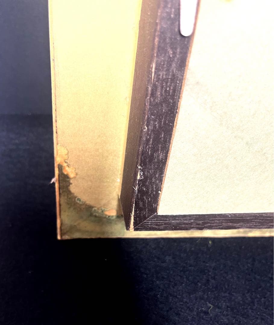 世界堂　額　豪華　額縁付き　油彩絵 船 風景 絵画　肉筆　サイン　アンティーク