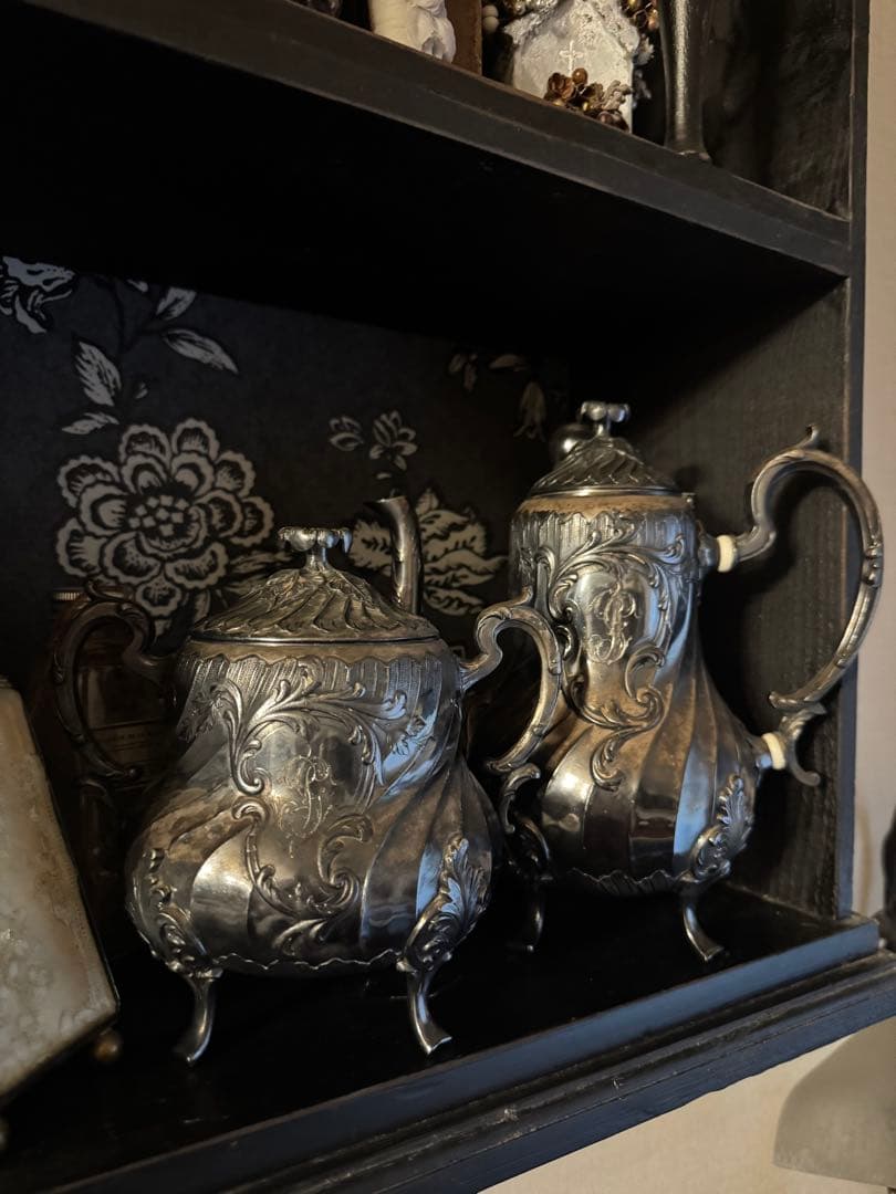 クリストフル ガリアのティーポットとミルクポットのセット