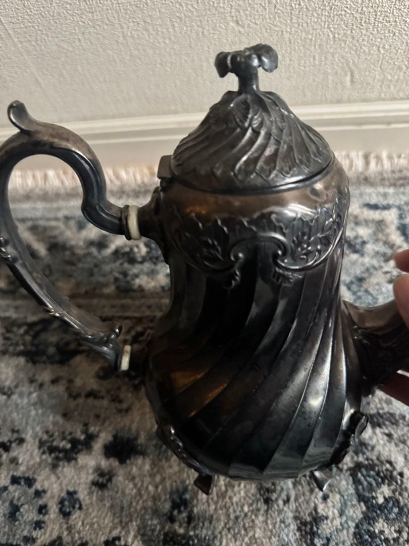 クリストフル ガリアのティーポットとミルクポットのセット