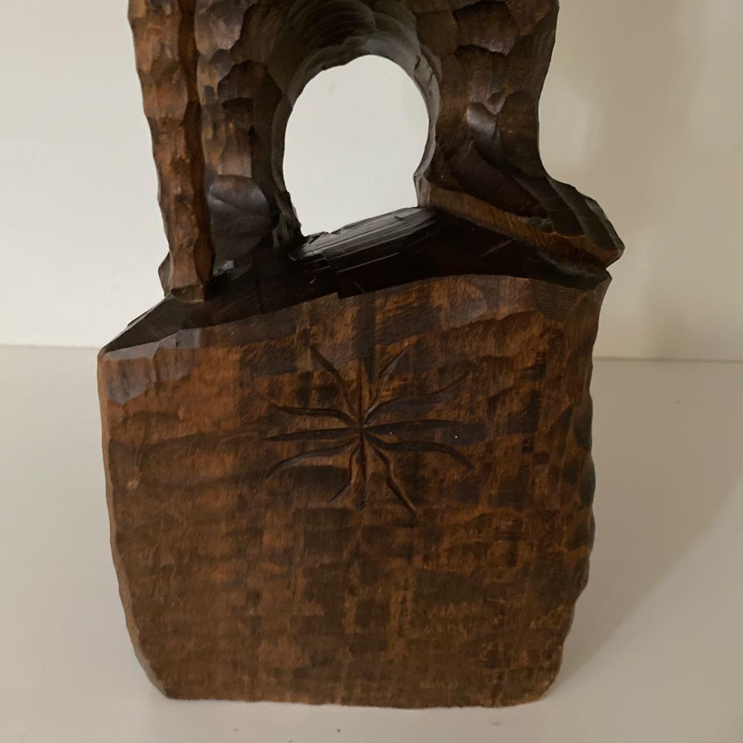 木彫り　アイヌ　ビッキ作