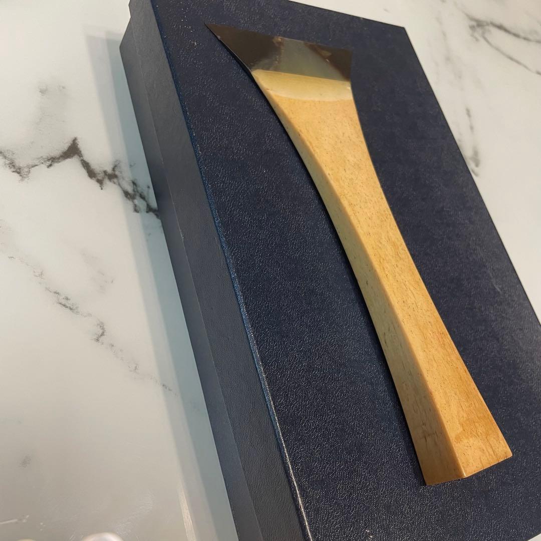 【希少品】象牙調 天然素材 べっ甲 じょんがら用 三味線撥 19.7cm