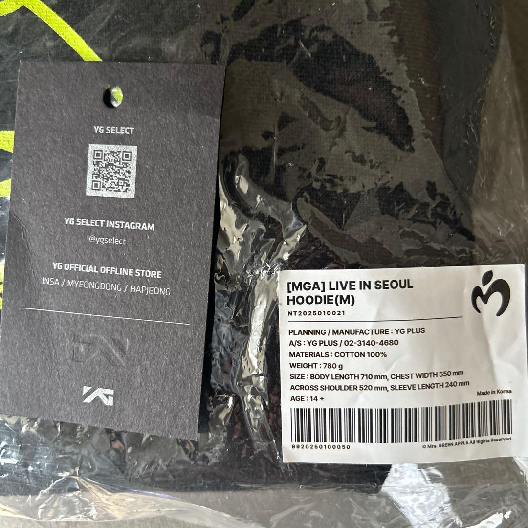 ま*め様 ミセスグリーンアップル韓国ライブフーディパーカーM大森元貴メメルキーホ