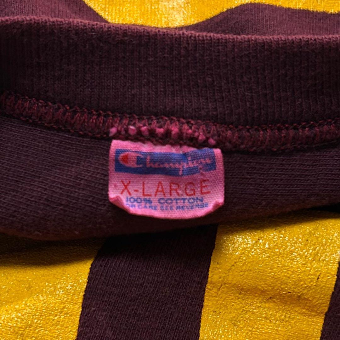 70s Vintage チャンピオン 両面 フットボールtee XL バータグ