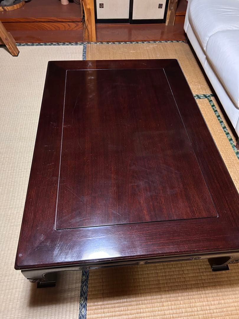 ダークブラウン和風座卓　カリモク