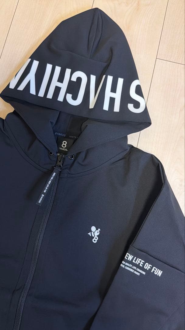 【完売品】8yards Tagline BIG HOODIE パーカー　ブラック