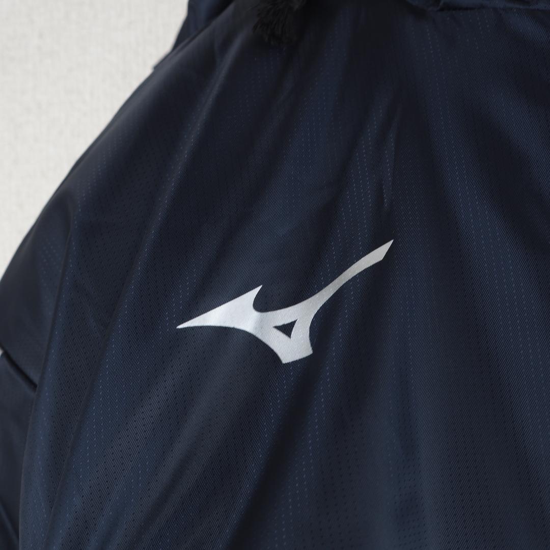 G9808*MIZUNO ミズノ☆ワンポイント☆ベンチコート☆紺ネイビー☆M