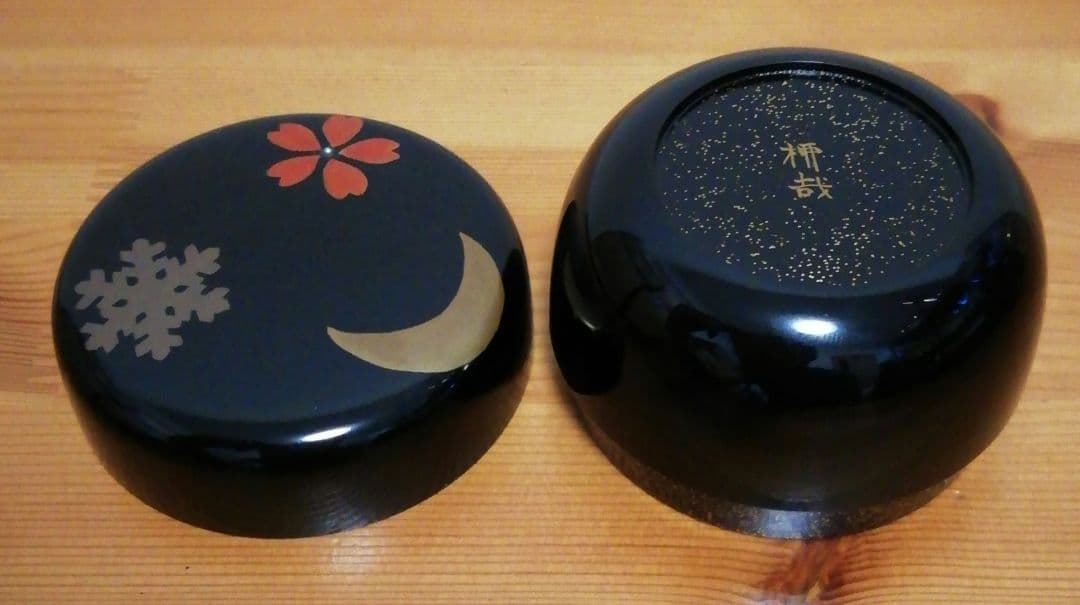 柳哉作　雪月花　蒔絵　梨地　棗　共箱　茶道具