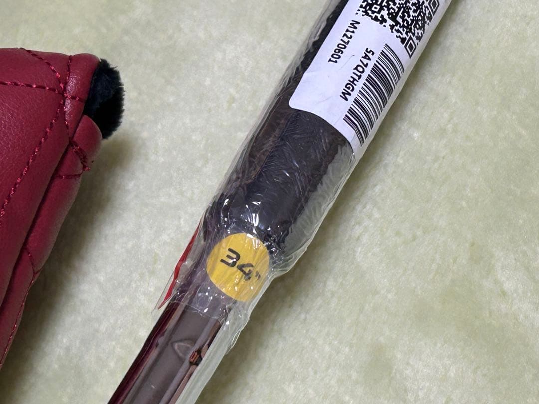 新品 スパイダー レッド パター ダブルベンド 34インチ