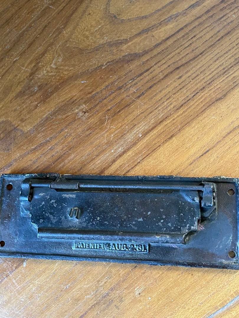 イギリス　アンティーク　郵便受け　ポスト　受け口　Letter 140年　レア