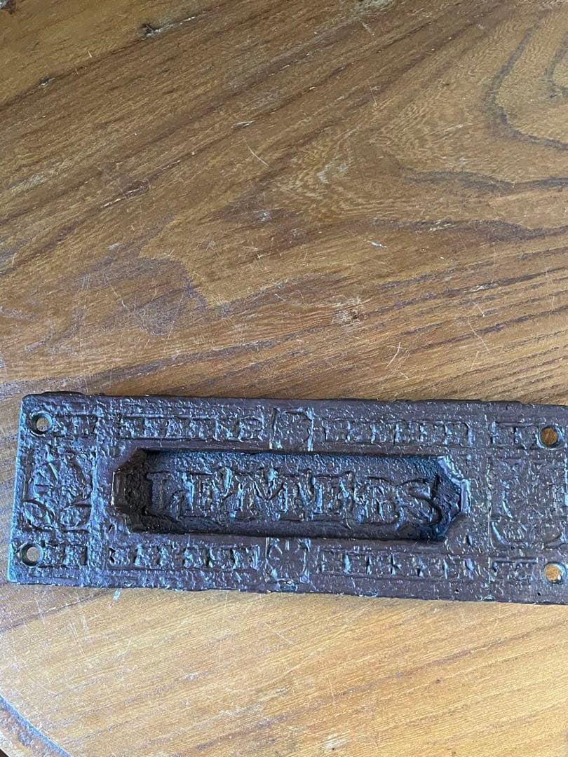 イギリス　アンティーク　郵便受け　ポスト　受け口　Letter 140年　レア