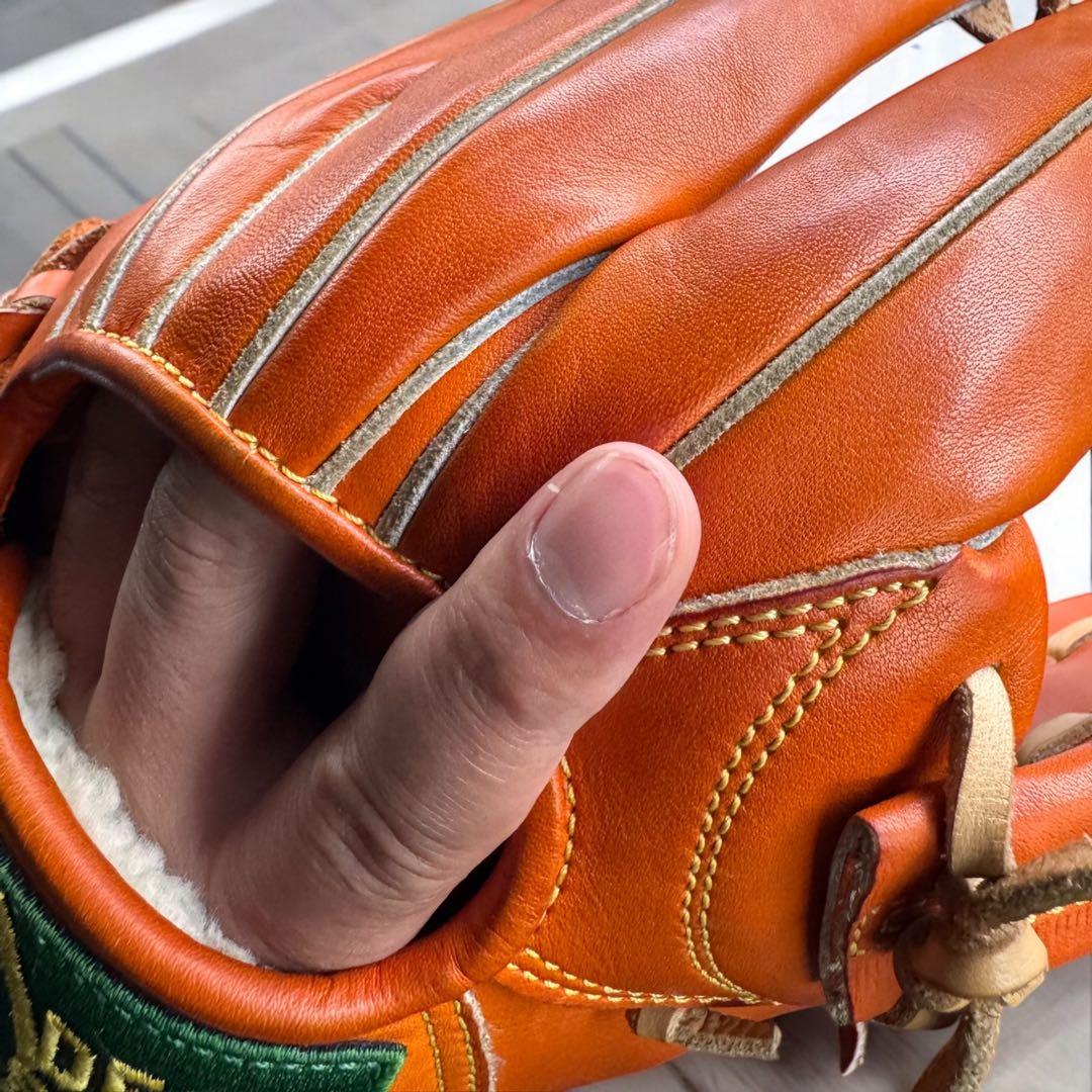 DEAD STOCK 硬式グローブ オレンジ　ジュテルレザー皮革ステア