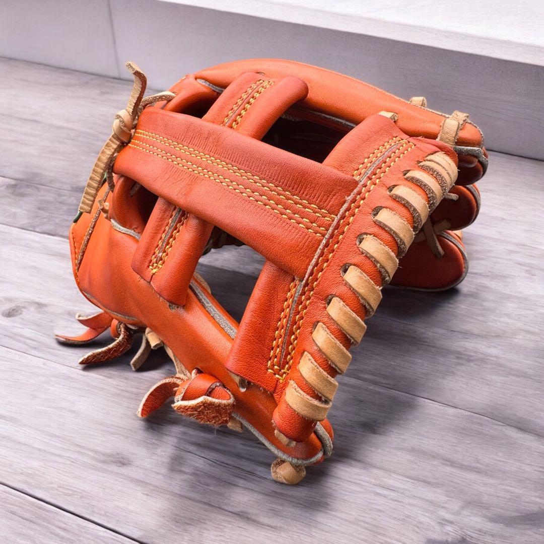 DEAD STOCK 硬式グローブ オレンジ　ジュテルレザー皮革ステア