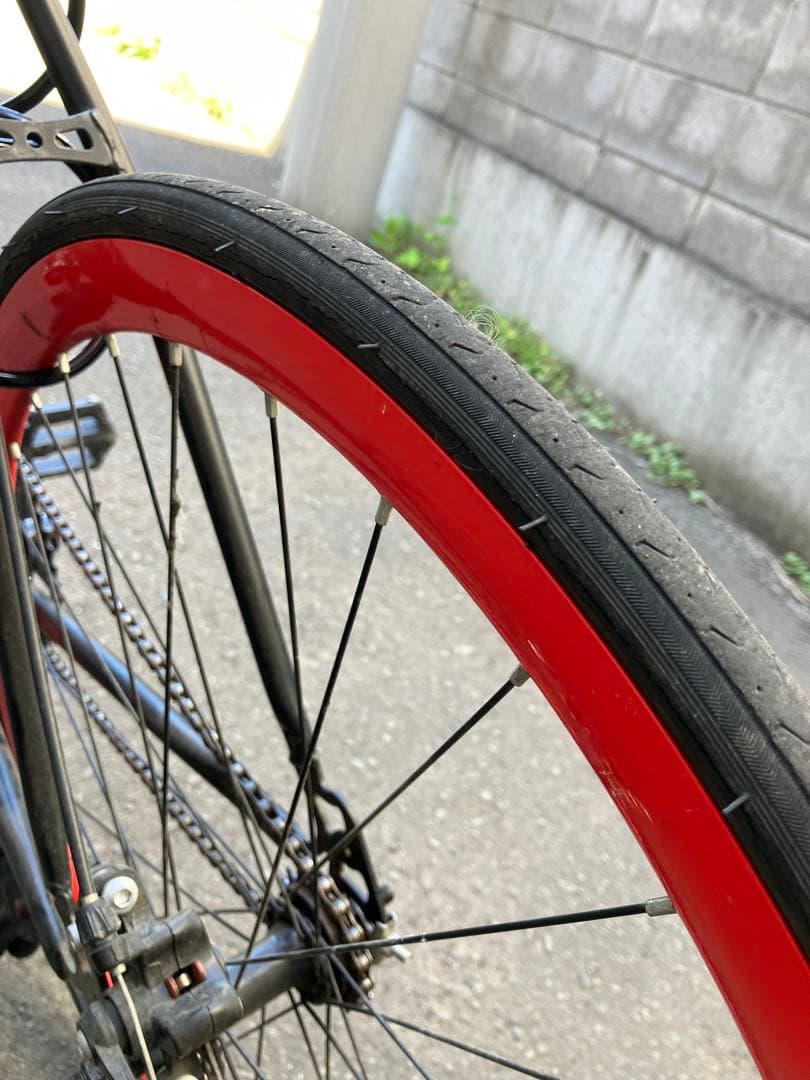 カ*す様 クロスバイク ブラック/レッド