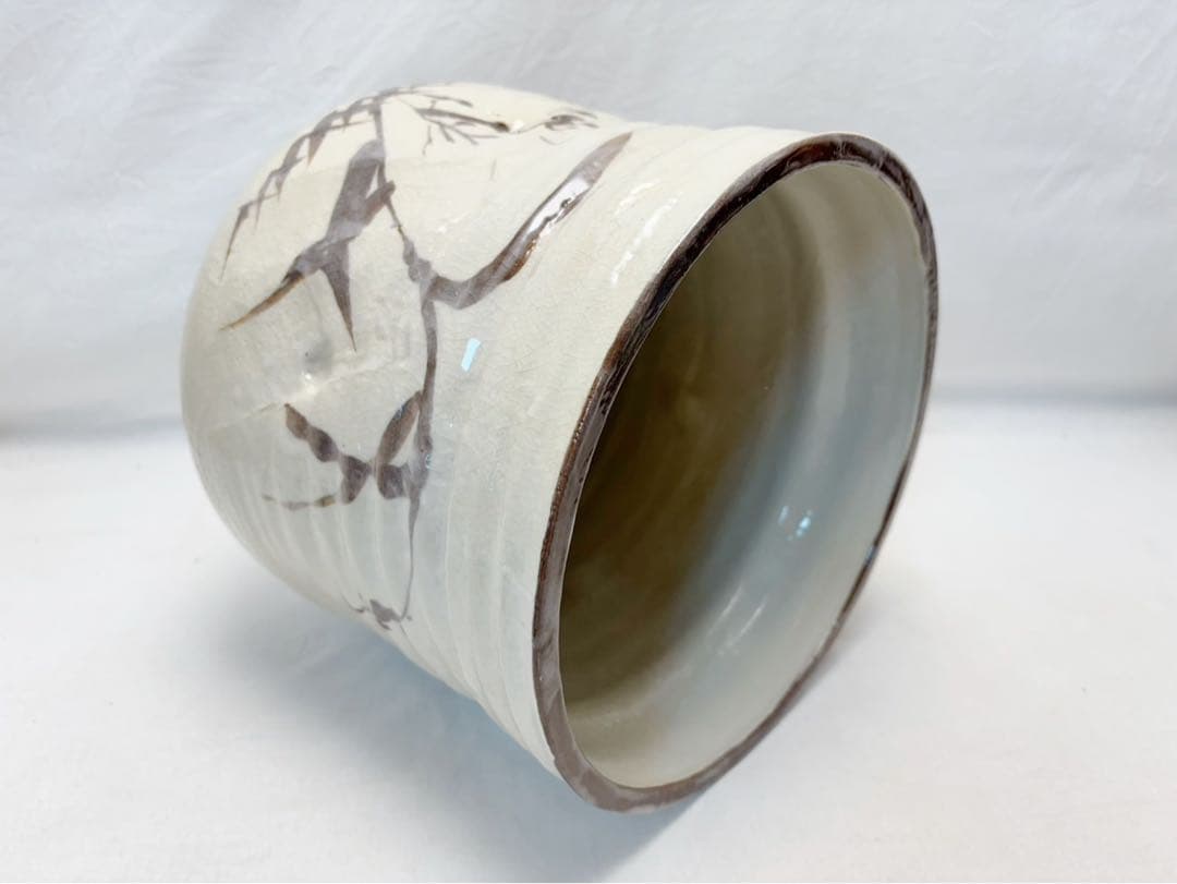 ほぼ未使用 水屋道具 景陶作 志野 水屋瓶 陶印 割蓋付き 水差し 箱無