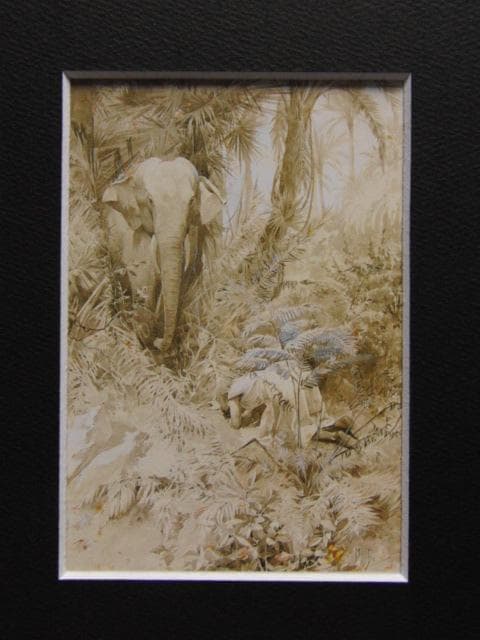 アルフォンス・ミュシャ、「白い象の伝説」の挿絵　2、希少な画集より