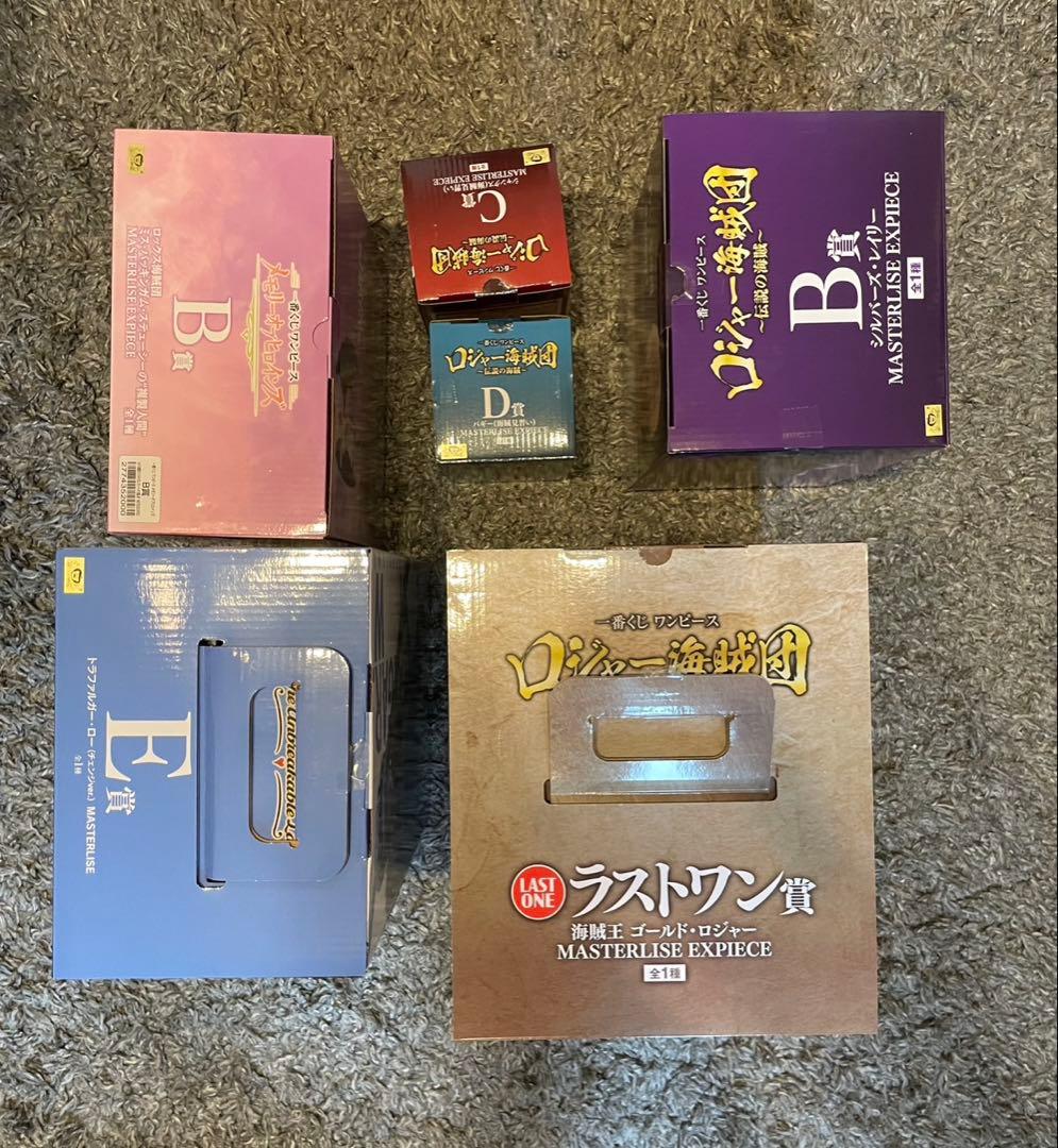 【フィギュア6点】ワンピース 一番くじ ロジャー レイリー シャンクス バギー