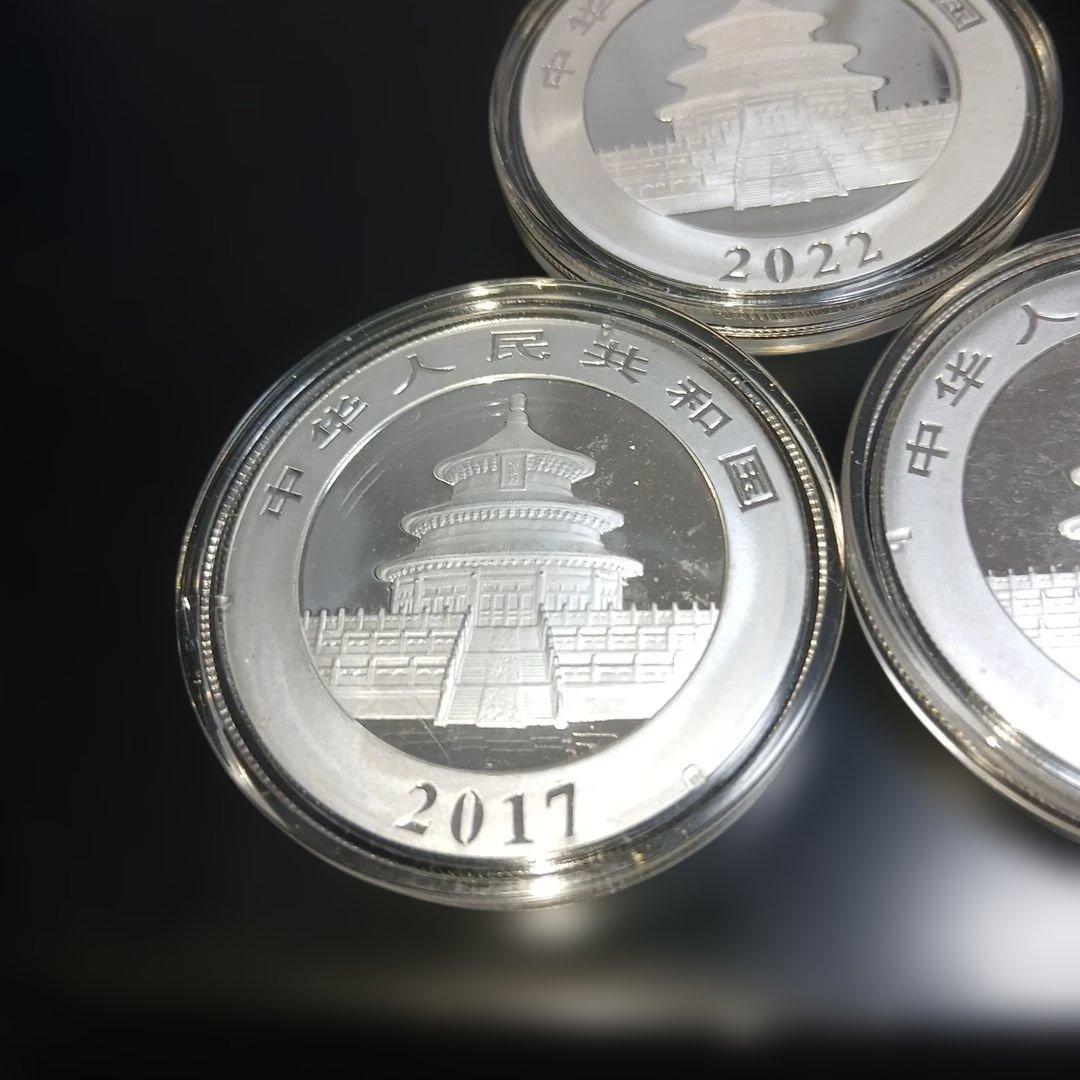 太*月様 純銀パンダ 銀貨 2010・2017・2022年 3枚セット