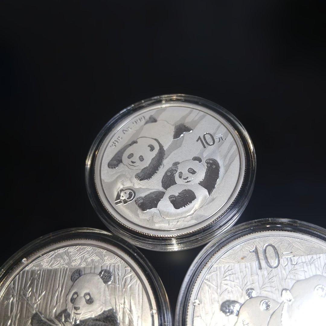 太*月様 純銀パンダ 銀貨 2010・2017・2022年 3枚セット