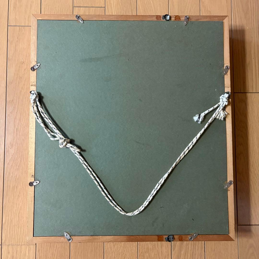 鎌仲清信 木彫 額装 一刀彫 立体彫刻